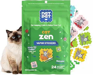 NATPAT Zen Patch Calming Stickers for Cats, Natural Aromatherapy, 24 Count