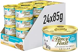 Fancy Feast Grilled Adult Wet Cat Food Grilled Tuna Feast in Gravy 24x85g