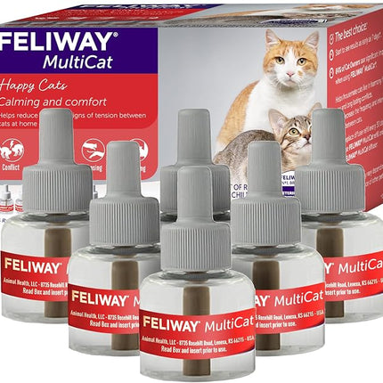 FELIWAY MultiCat Cat Calming Pheromone Diffuser Refill - 6 Pack