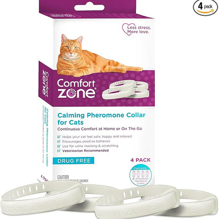 Comfort Zone Cat Calming Collar Value Pack: 4 30-Day Collars