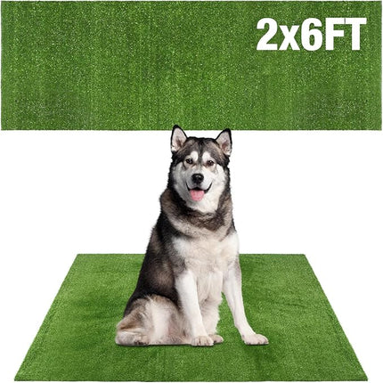 GLOBREEN Artificial Grass for Dog, 2FTx6FT Large Fake Grass Pee Pad