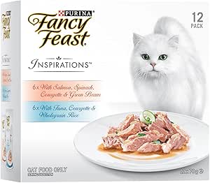 FANCY FEAST Inspirations Adult Wet Cat Food Salmon and Tuna Variety Pack 24x70g