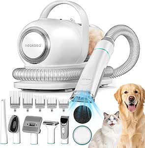 neabot Neakasa P1 Pro Pet Grooming Kit & Vacuum Suction 99% Pet Hair