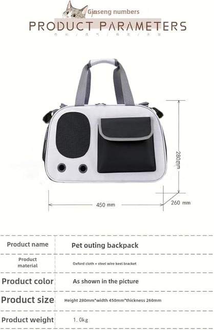 Collapsible Airline Approved Pet Carrier for Cats & Dogs up to 17 lbs