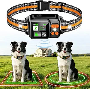 GPS Wireless Dog Fence Collar System 2 Mode Boundary IPX7 No Monthly Fee | 2026 GPS Chip Invisible Virtual Fence