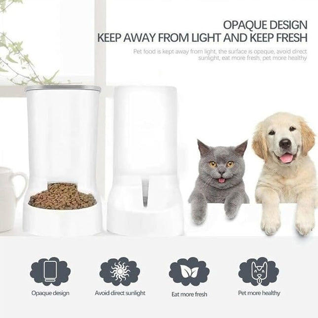 Self-Dispensing Gravity Pet Feeder & Waterer