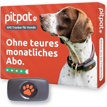 PitPat Dog GPS Tracker -Twin Pack Black and Red - Track 2 Dogs - No Subscription Required - Suitable for All Dogs and Fits All Collars - Smart Activity Tracker, Satellite Tracking with Unlimited Range