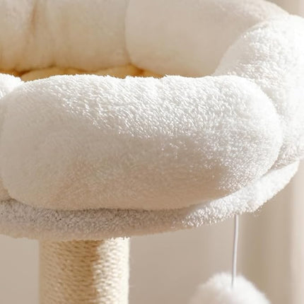 Cat Tree, Cat Tower with Scratching Post, Multi-Level Climbing Tower, Pet Condo House Furniture (135cm)