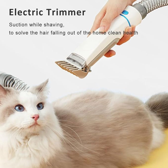 Pet Dog Hair Vacuum & Grooming, DIY Pet Grooming Tools, Quiet pet vacuum groomer shedding hair remover with deshedding brush, clippers