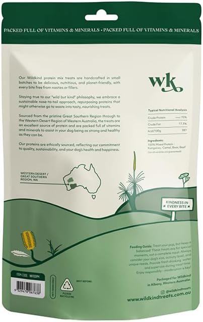 Wildkind Dog Treat Great Southern Protein Mix 100g – 100% Natural Australian Proteins