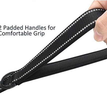 Heavy Duty Dog Leash - 2 Handles by Padded Traffic Handle for Extra Control, 6foot Long