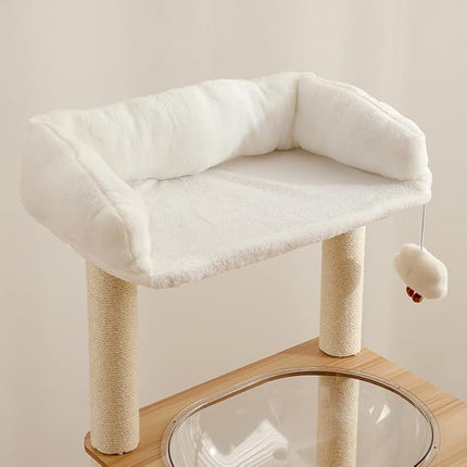 Cat Tree, Cat Tower with Scratching Post, Multi-Level Climbing Tower, Pet Condo House Furniture with Hemp Rope-Wrapped Posts, (160cm)