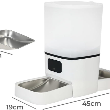 PaWz Automatic Cat Feeder with APP Control,5G WiFi Automatic Dog Feeder,6L Food Large Cat Dispenser for Multiple Pets
