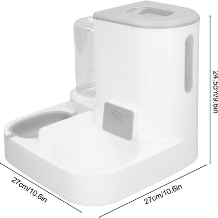 Bewinner Automatic Cat Feeder 2-in-1 One Piece - 1 L Water Bowl and 2.2 L  (Grey)