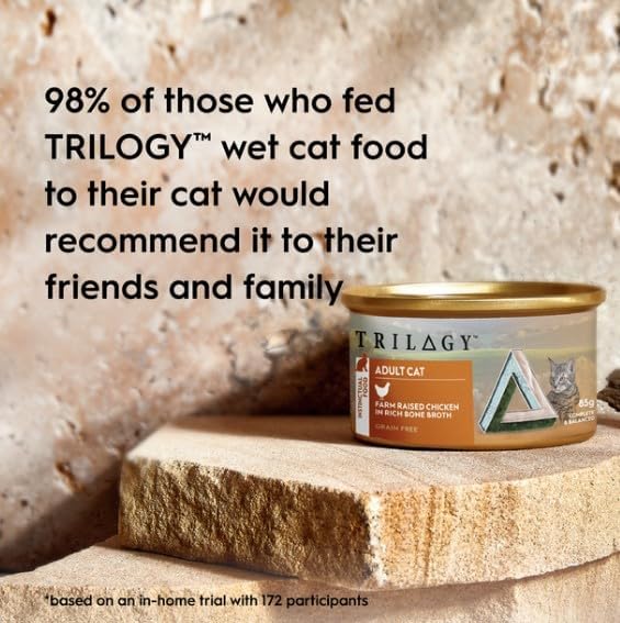 Trilogy Bone Broth Wet Kitten Food, Farm Raised Chicken, 24x85g