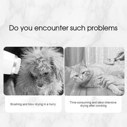 TooToo 2-In-1 Portable Pet Hair Dryer Comb Brush Pet Grooming Cat Hair Comb Dog Dryer