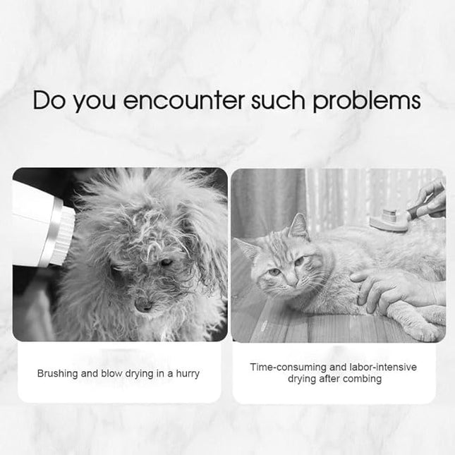 TooToo 2-In-1 Portable Pet Hair Dryer Comb Brush Pet Grooming Cat Hair Comb Dog Dryer