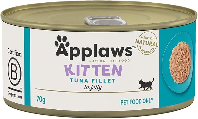 Applaws 100% Natural Wet Complementary Food for Kittens in Broth 70g Tin (Pack of 24)