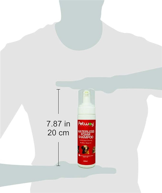 Petway Petcare Waterless Foam Shampoo For Dogs And Cats, 200ml