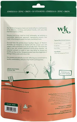 Wildkind Air Dried Kangaroo Jerky 100g – Natural Australian Dog Treats