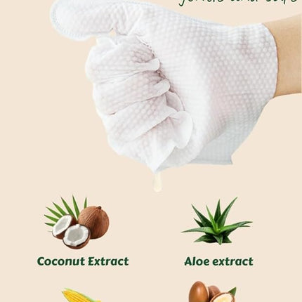 Pet Washing Glove Wipes with Lid | Extra Thick Grooming Gloves for Dog & Cat | 10PCS