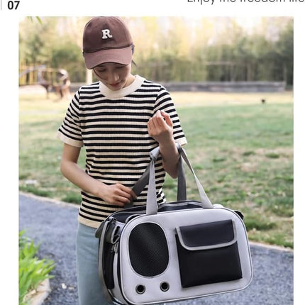 Collapsible Airline Approved Pet Carrier for Cats & Dogs up to 17 lbs