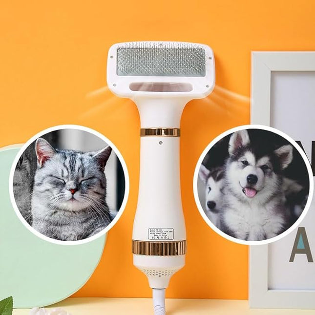 TooToo 2-In-1 Portable Pet Hair Dryer Comb Brush Pet Grooming Cat Hair Comb Dog Dryer