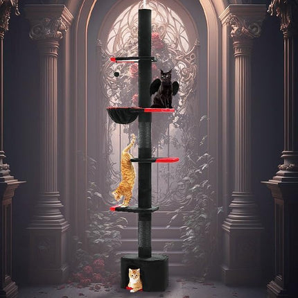 PAWZ Road Gothic Cat Tree, 86.8"-120" Floor to Ceiling Tower Large Condo