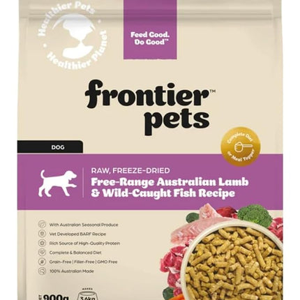 Freeze-Dried Raw Dog Food – Lamb & Wild Caught Salmon – 900g – All Natural, Gluten Free