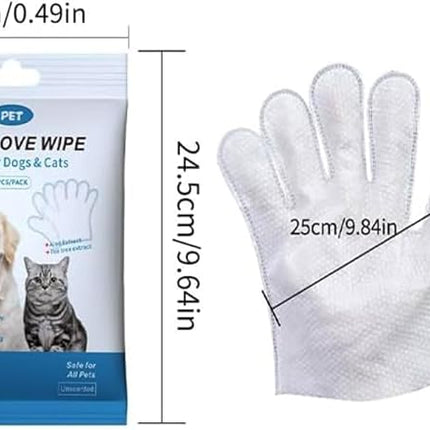 Mumoo Bear 18PCS/3PACK Cleaning Wipes Gloves for Dog and Cat,Pet Bathing Wipes Cleaning & Deodorizing