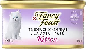 Fancy Feast Classic Paté Kitten Wet Cat Foood Tender Chicken Feast 24x85g