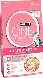 4+ PURINA ONE Kitten Dry Cat Food Immune Defence Plus+ Chicken 1.4kg