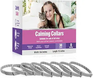 Calming Collar for Cats 8 PK Cat Stress and Anxiety Relief Pheromone Collar for Cats
