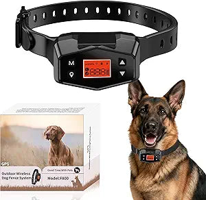 GPS Wireless Electric Dog Fence with 6-Level Adjustable Training, 33-999yd Outdoor Containment, IPX7 Waterproof