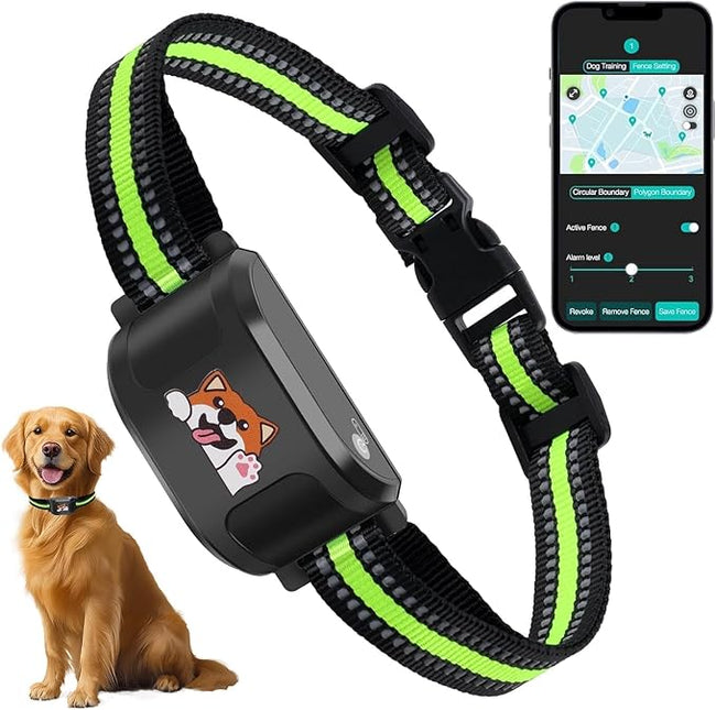 GPS + Wireless Dog Fence & Training Collar – No Subscription, App Geo-Fence 3280ft, 60-164ft Bluetooth Training