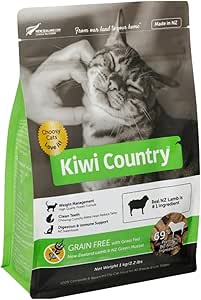 Dry Cat Food, Made of Grass-Fed Lamb and Green Mussel, Grain-Free, for All Cat Breeds,1KG