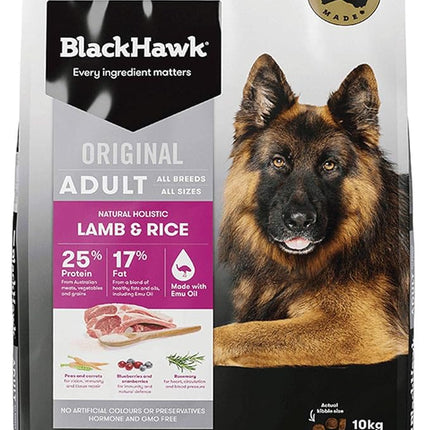 Black Hawk Adult All Breed Lamb and Rice Dry Dog Food 10 Kg