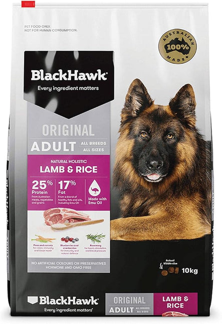 Black Hawk Adult All Breed Lamb and Rice Dry Dog Food 10 Kg