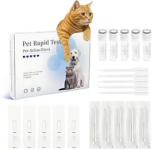 Cat FCV Home Test Kit – 5-Piece, Quick 5-Minute Detection, Accurate & Non-Invasive Feline Health Test, 98.8% Reliable, Easy-to-Use for All Breeds & Ages, Saves Time & Vet Bills
