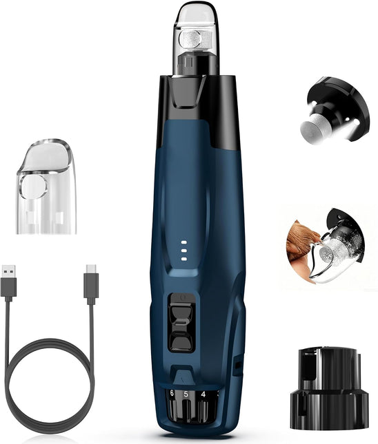 New 6-Speed Dog Nail Grinder - 50% More Power Dog Nail Trimmers with 2 LED Lights