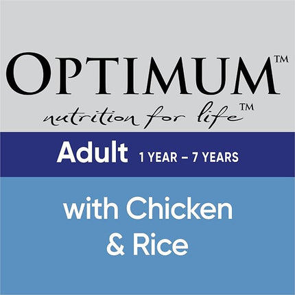 OPTIMUM Adult Wet Dog Food Chicken & Rice 100g Tray, 12 Pack