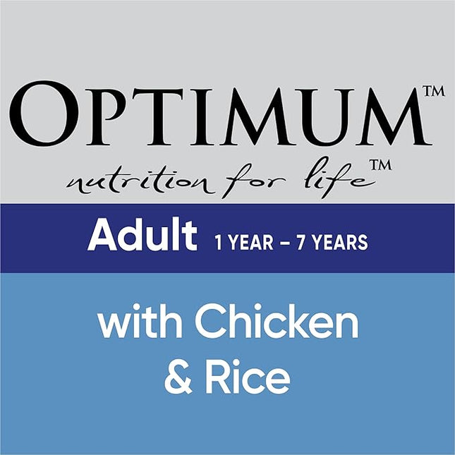 OPTIMUM Adult Wet Dog Food Chicken & Rice 100g Tray, 12 Pack