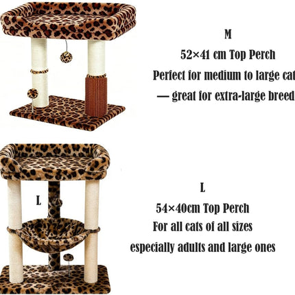 Cat Tree Tower with Top Perch for Large Indoor Cats, Tall Cat Scratching Post