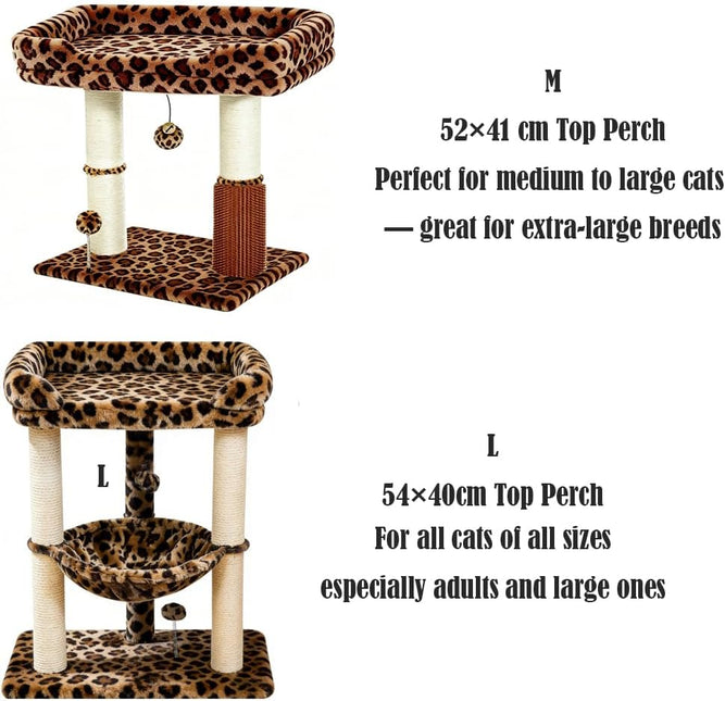 Cat Tree Tower with Top Perch for Large Indoor Cats, Tall Cat Scratching Post