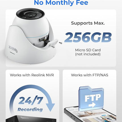 REOLINK 4K Security Camera Outdoor System, Home IP PoE Cam (No WiFi)