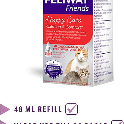 Feliway Friends Refill (48ml) - Reduces conflicts and tensions between your cats