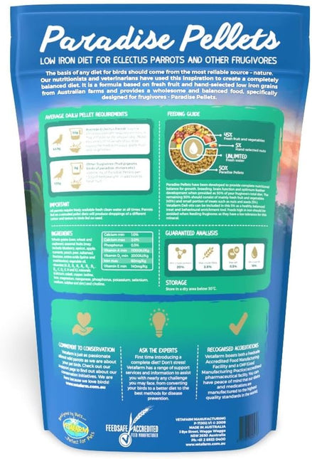 Vetafarm Paradise Pellets 2Kg