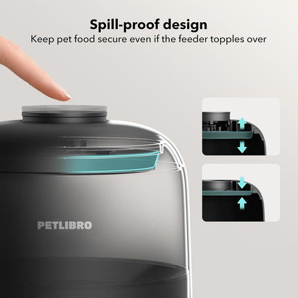 PETLIBRO Cordless Automatic Cat Feeder – Battery Powered, WiFi App Control