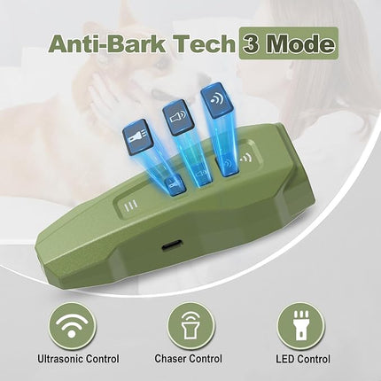 Dog bark Deterrent Device,Ultrasonic Anti Barking, Rechargeable Anti-Barking Device for Dogs Safe & Effective Portable Anti Barking (Green)