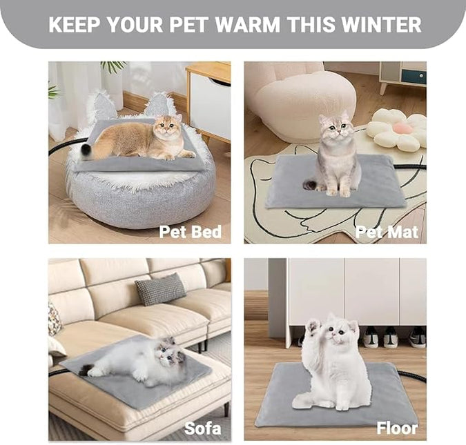Pet Heating Pad for Dogs Cats Puppies, Waterproof Electric Heated Mat 230V 35W